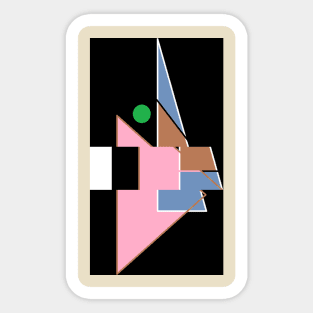 Abstract Cubist Design Sticker